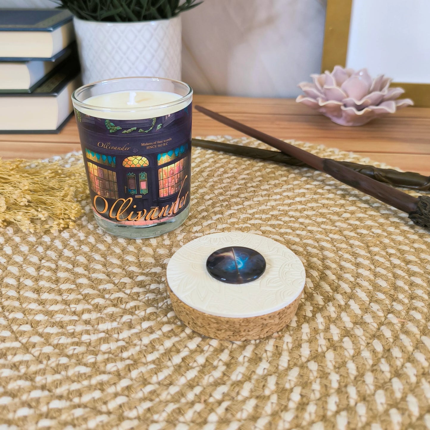 Vela aromatica inspirada en Ollivander de Harry Potter