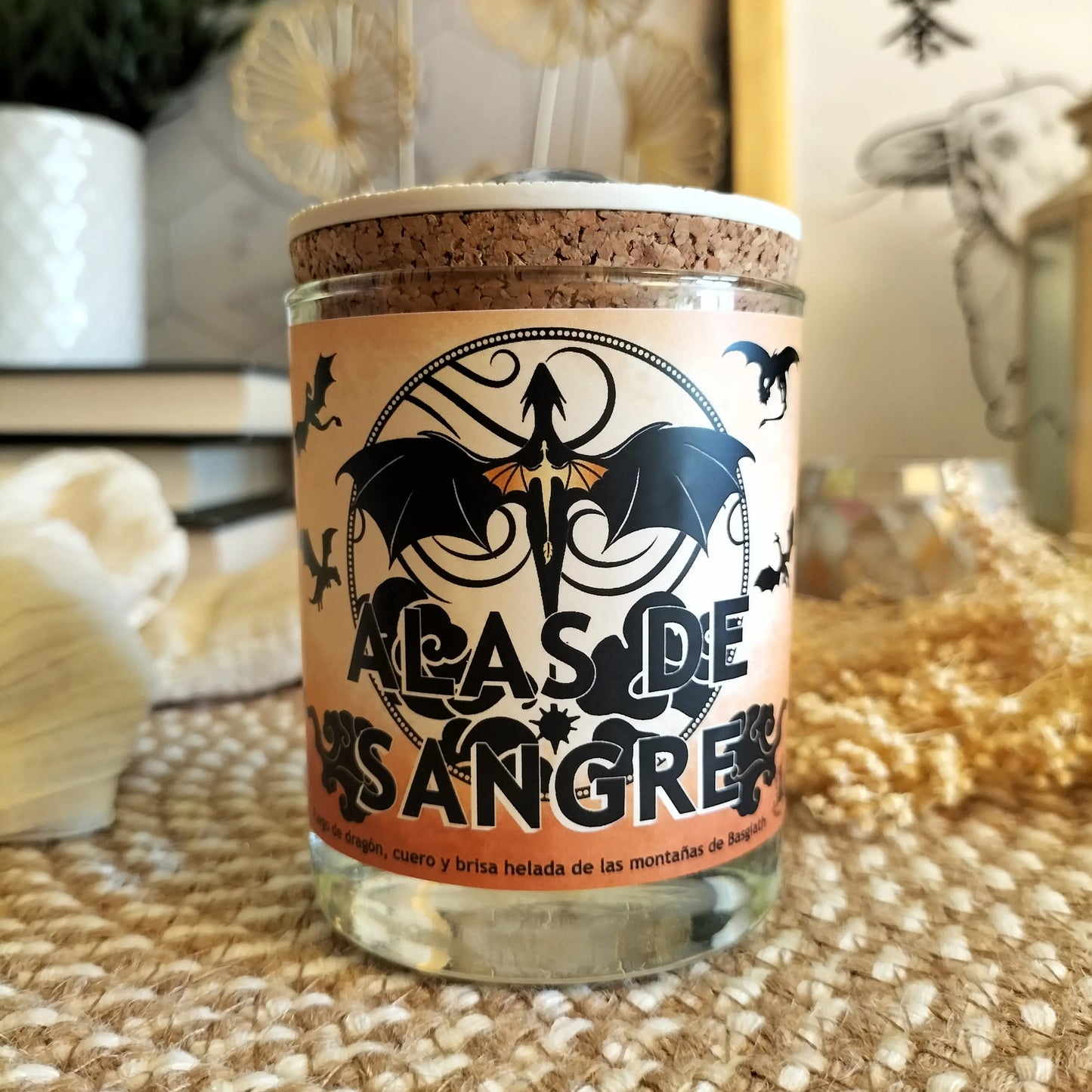 Vela aromatica inspirada en Alas de Sangre